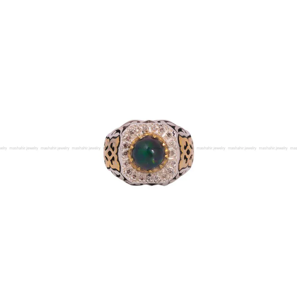انگشتر اوپال مردانه کد 1160