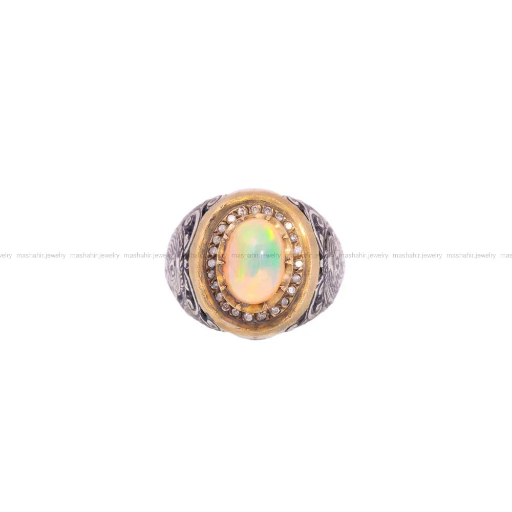 انگشتر اوپال مردانه کد 1191