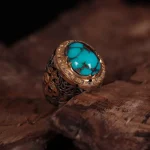 انگشتر فیروزه شجری مردانه کد 700