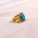 انگشتر فيروزه شجری مردانه کد 1039