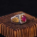 انگشتر یاقوت سرخ مردانه کد 147