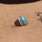 انگشتر فيروزه شجري مردانه کد 521