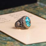 انگشتر فيروزه شجری مردانه کد 534