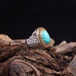 انگشتر فیروزه عجمی مردانه کد 568