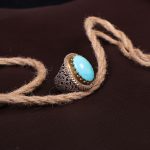 انگشتر فیروزه عجمی مردانه کد 575