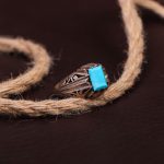 انگشتر فیروزه عجمی مردانه کد 584