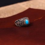 انگشتر فیروزه عجمی مردانه کد 595