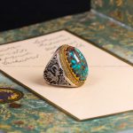 انگشتر فيروزه شجری مردانه کد 685