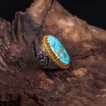 انگشتر فیروزه شجری مردانه کد 69