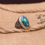 انگشتر فیروزه شجری مردانه کد 705