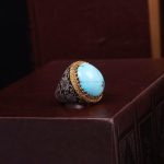 انگشتر فیروزه شجری مردانه کد 725