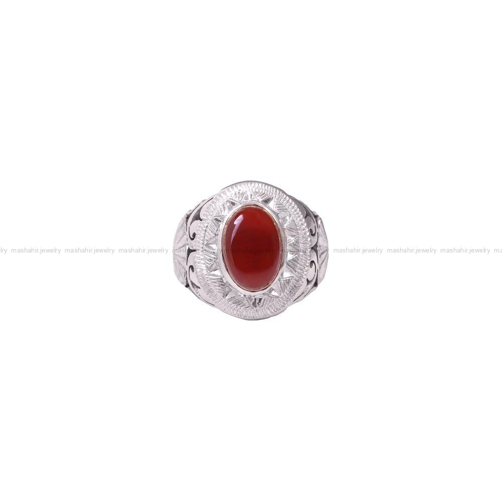 انگشتر عقیق مردانه کد 772