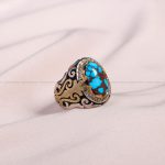 انگشتر فیروزه شجری مردانه کد 87