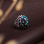 انگشتر فیروزه شجری مردانه کد 95