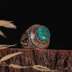 انگشتر فيروزه شجری مردانه کد 1021