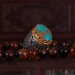 انگشتر فيروزه شجری مردانه کد 1031