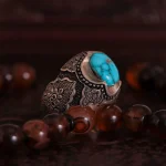 انگشتر فيروزه شجری مردانه کد 1037