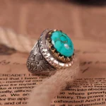 انگشتر فيروزه شجری مردانه کد 1064