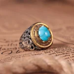 انگشتر فيروزه شجری مردانه کد 1069