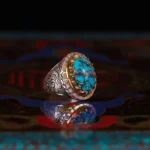 انگشتر فيروزه شجری مردانه کد 1071