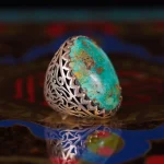 انگشتر فيروزه شجری مردانه کد 1073