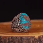 انگشتر فيروزه شجری مردانه کد 1089