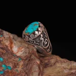 انگشتر فیروزه شجری مردانه کد 1106