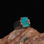 انگشتر فیروزه شجری مردانه کد 1107