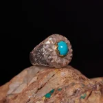 انگشتر فیروزه عجمی مردانه کد 1110