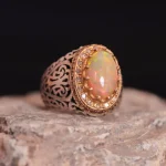 انگشتر اوپال مردانه کد 1150