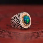 انگشتر اوپال مردانه کد 1169