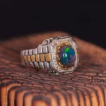 انگشتر اوپال مردانه کد 1177