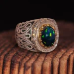 انگشتر اوپال مردانه کد 1185