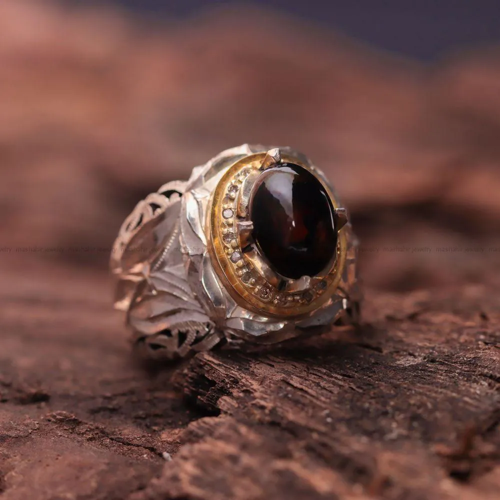 انگشتر اوپال مردانه کد 1213