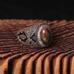 انگشتر اوپال مردانه کد 1259