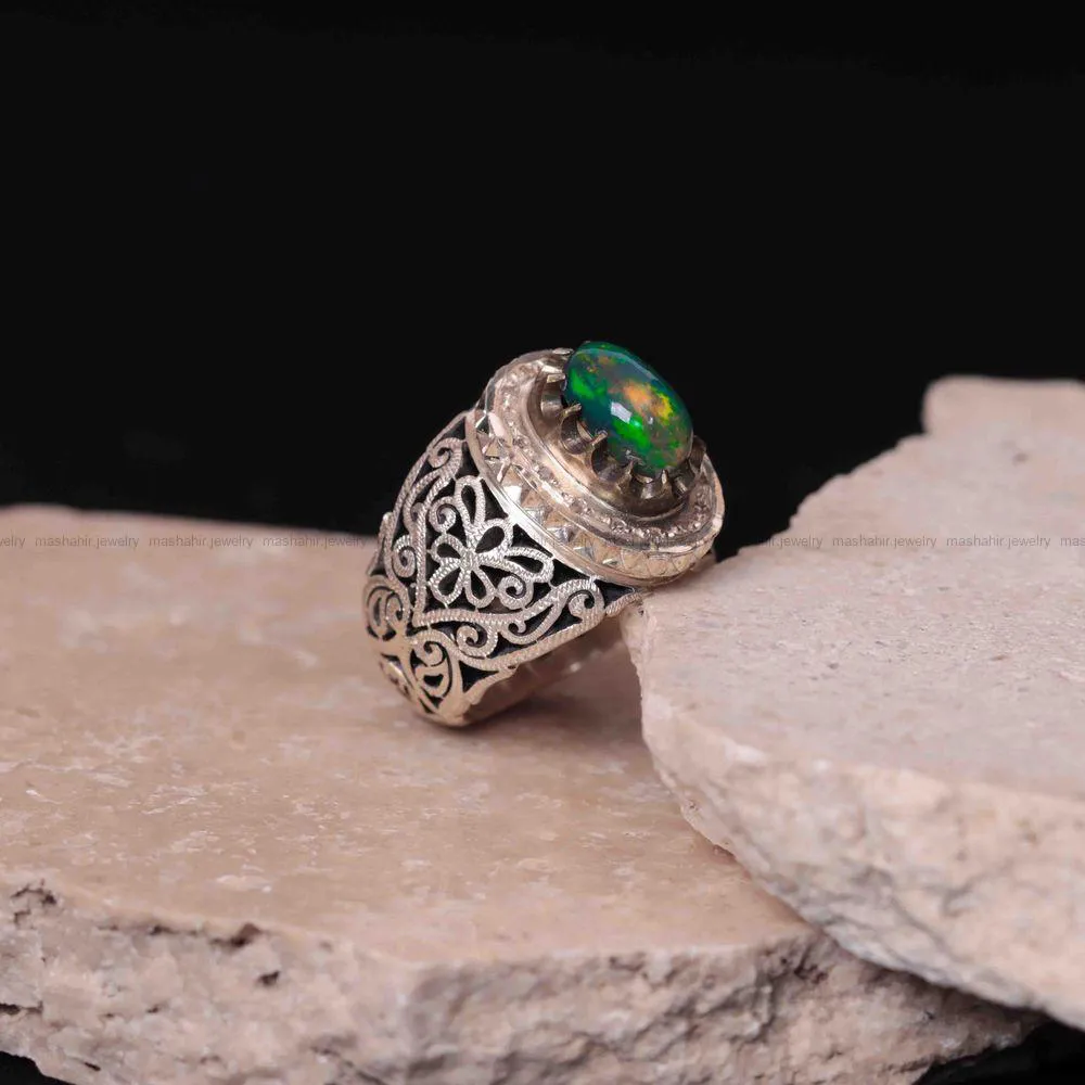 انگشتر اوپال مردانه کد 1269