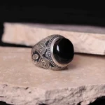 انگشتر عقیق مردانه کد 1274