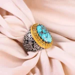 انگشتر فیروزه شجری مردانه کد 227