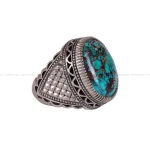 انگشتر فيروزه شجری مردانه کد 355