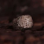 انگشتر صفحه برلیان مردانه کد 762