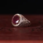 انگشتر یاقوت سرخ مردانه کد 776