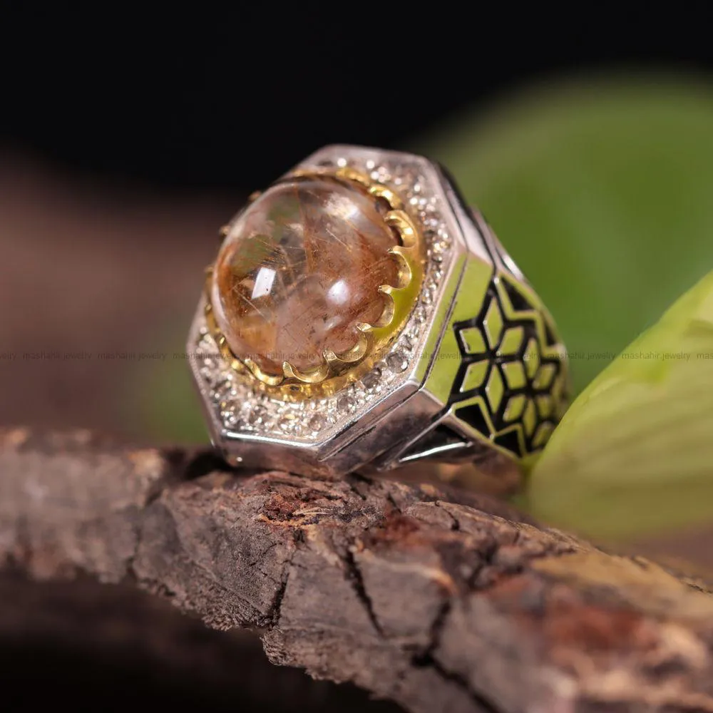 انگشتر دُر نجف مردانه کد 797