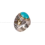 انگشتر فیروزه شجری مردانه کد 382