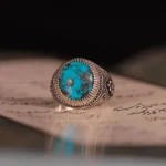 انگشتر فيروزه شجری مردانه کد 923