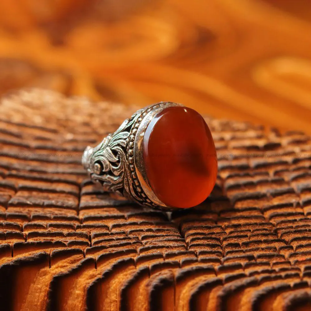 انگشتر عقیق مردانه کد 945