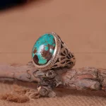 انگشتر فيروزه شجری مردانه کد 965