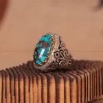 انگشتر فيروزه شجری مردانه کد 971