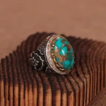 انگشتر فيروزه شجری مردانه کد 974