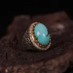 انگشتر فيروزه شجری مردانه کد 982