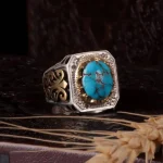 انگشتر فیروزه شجری مردانه کد 400